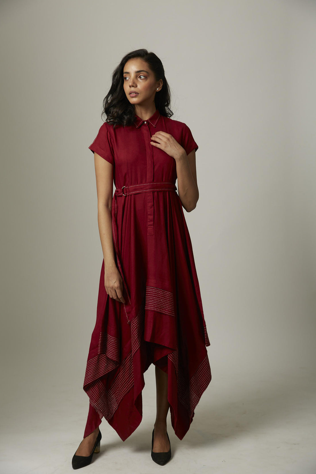 Rayon Katha Up & Down Dress