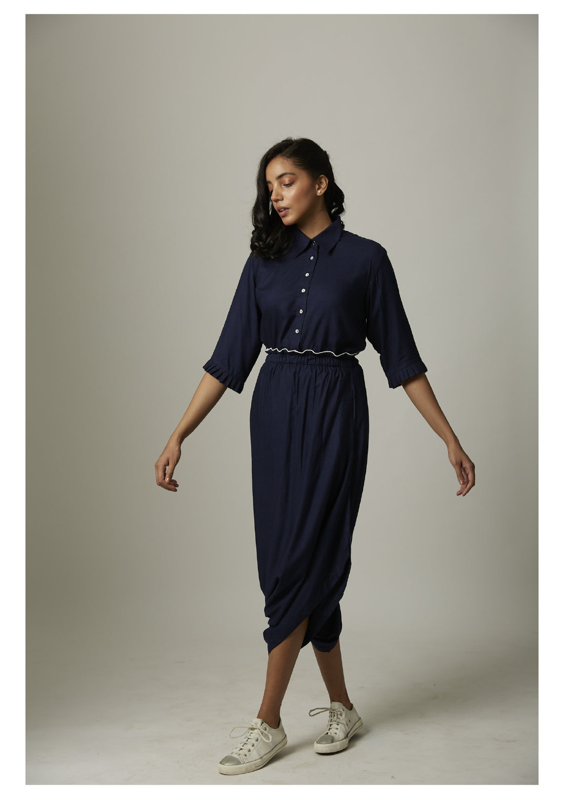 Elastic Dhoti Pants