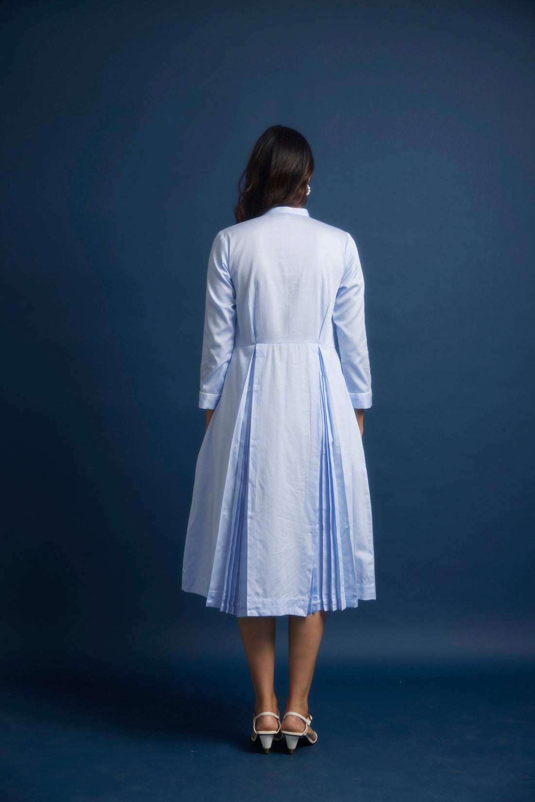 Pleated Shift Dress