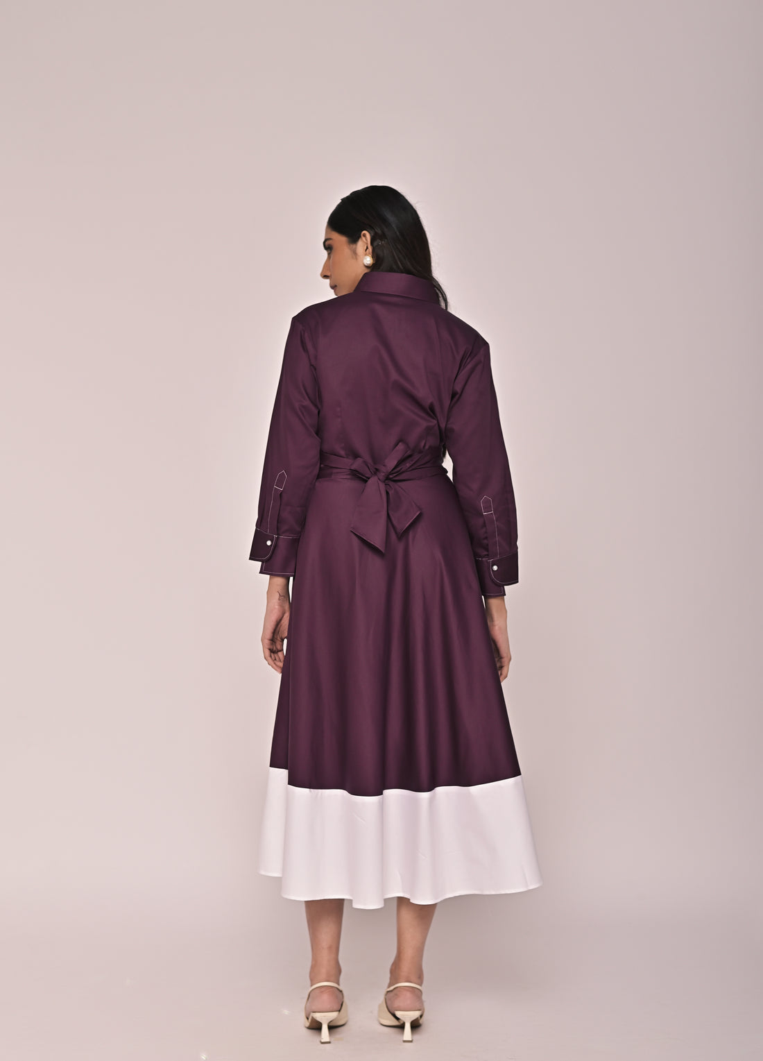 Drape Colorblock Dress