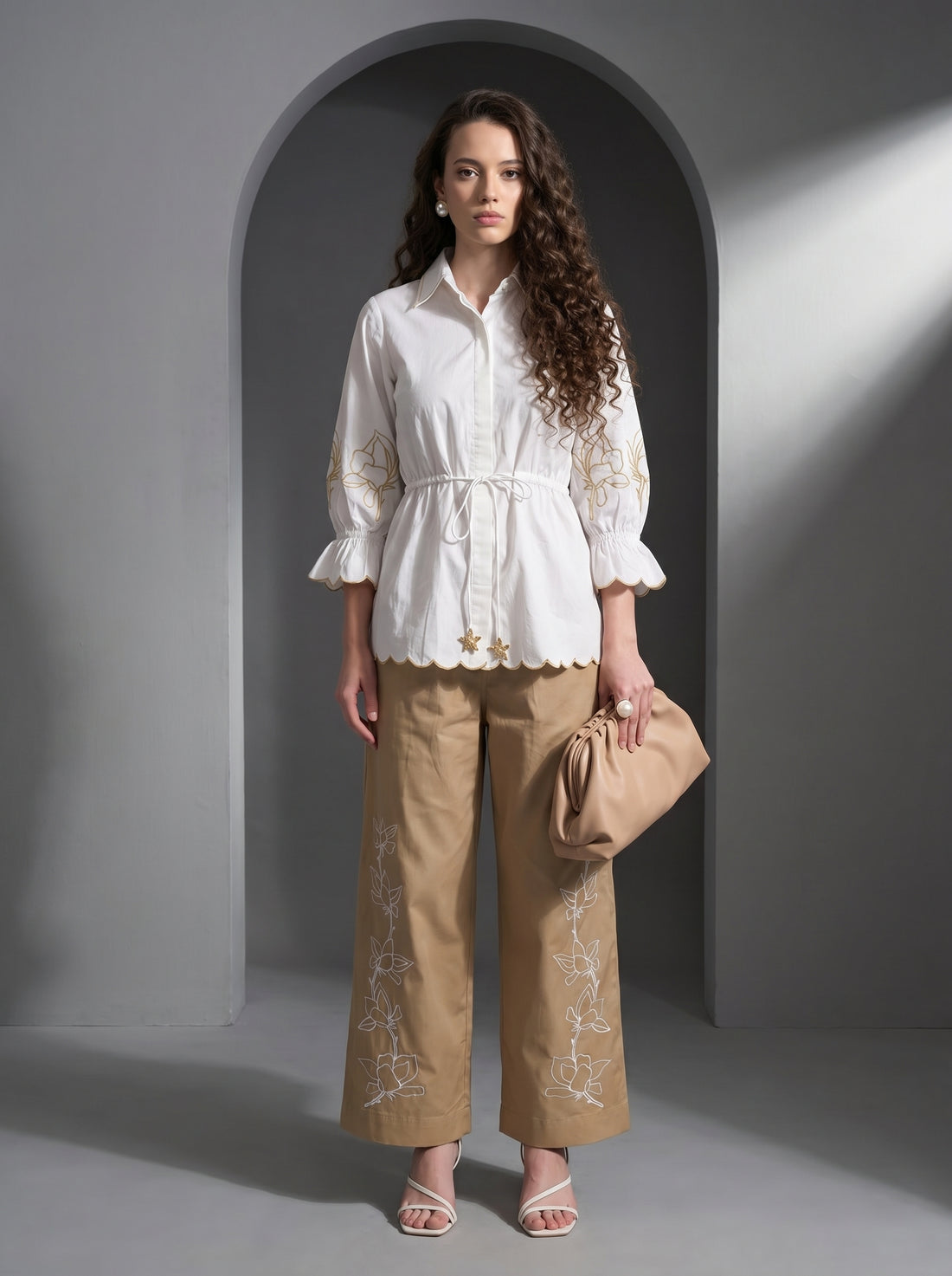 Flower Embroidered Top