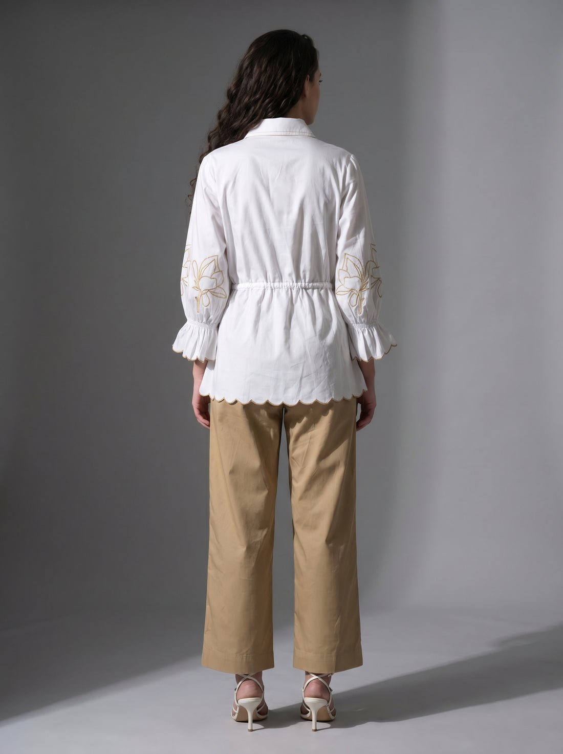 Flower Embroidered Top