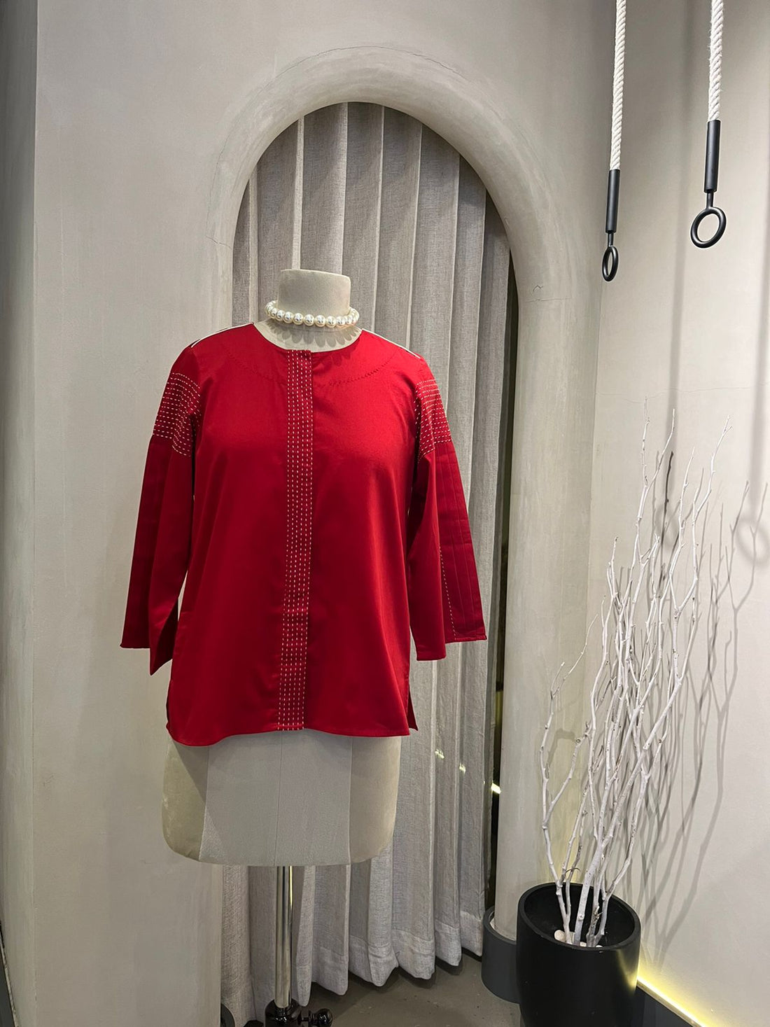 Katha Stitch Pleat Shirt