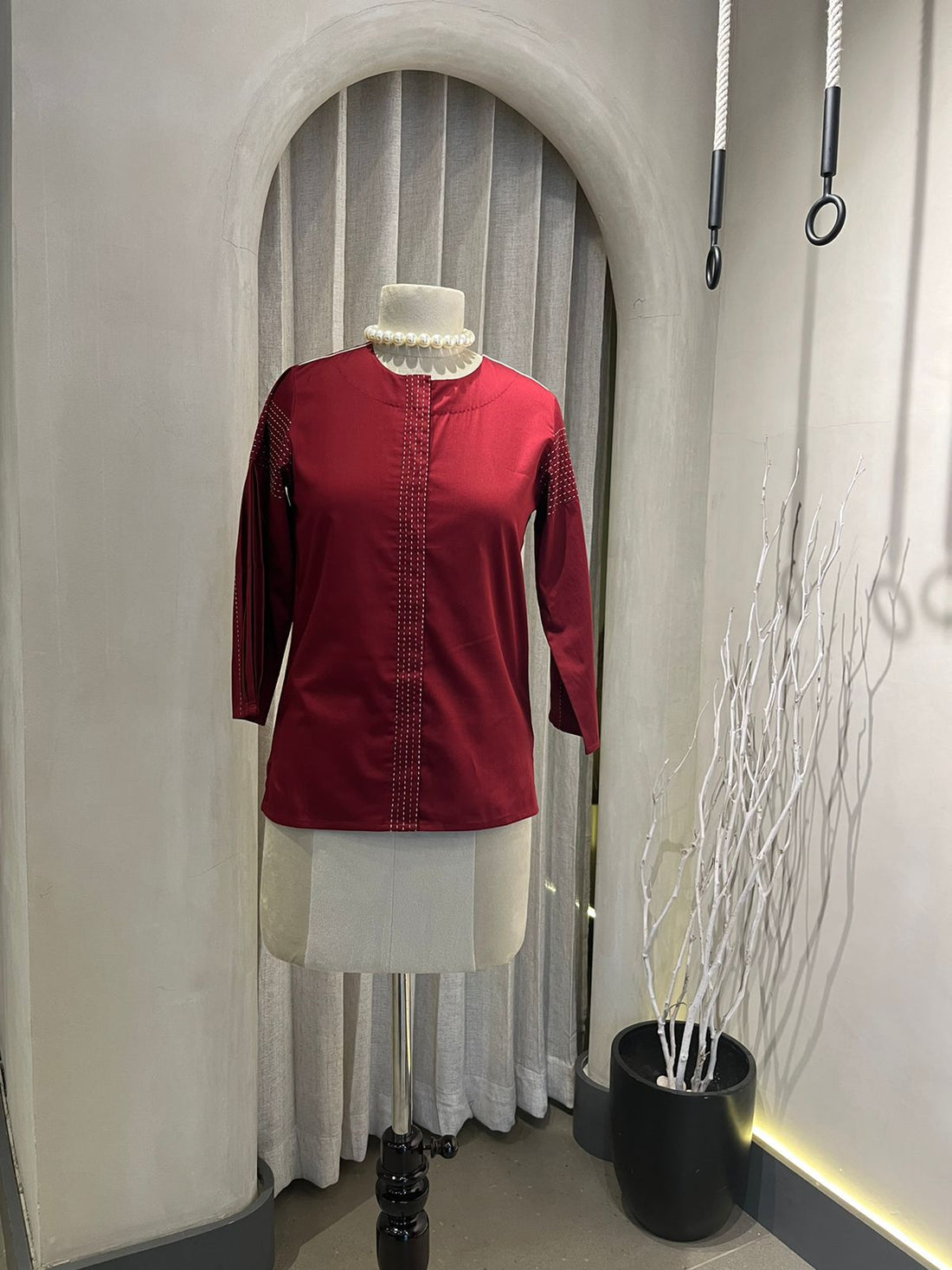 Katha Stitch Pleat Shirt