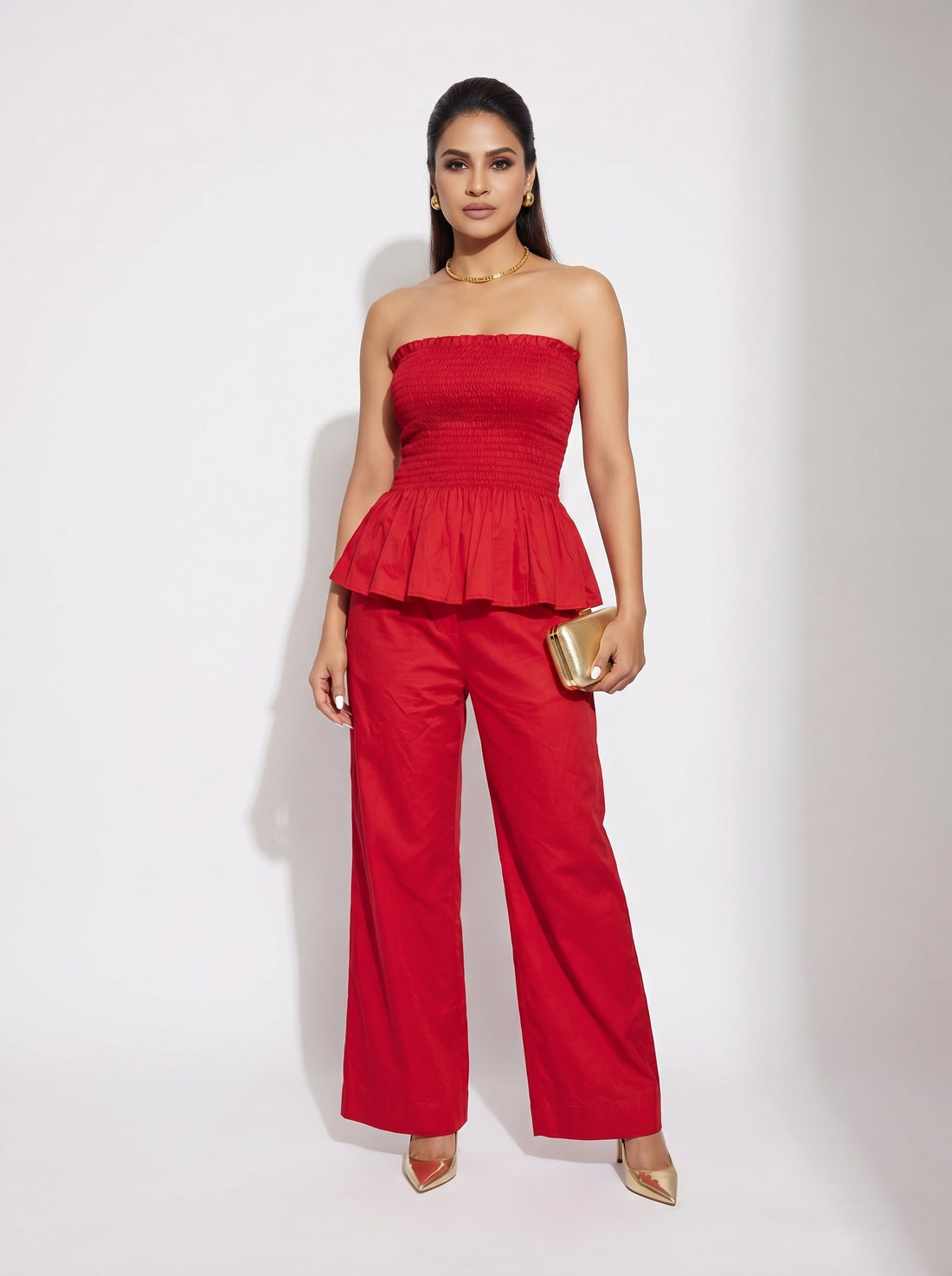 Ruching Corset - Red