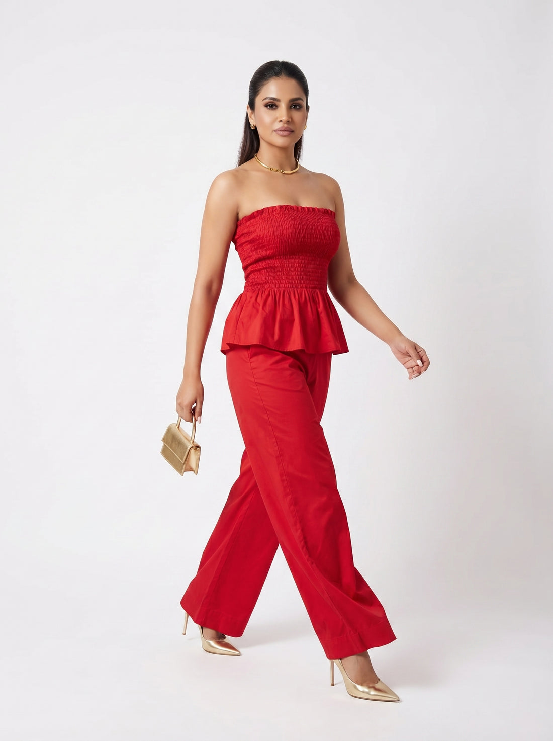 Flared Pants - Red