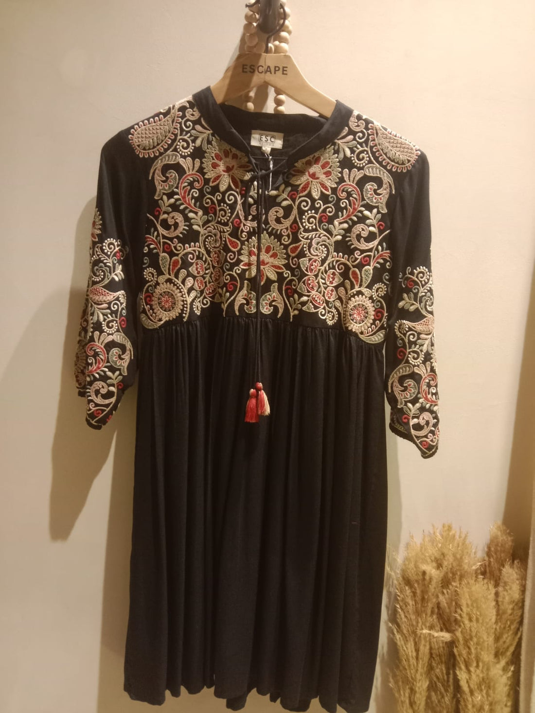 Multicolor Thread Black Top