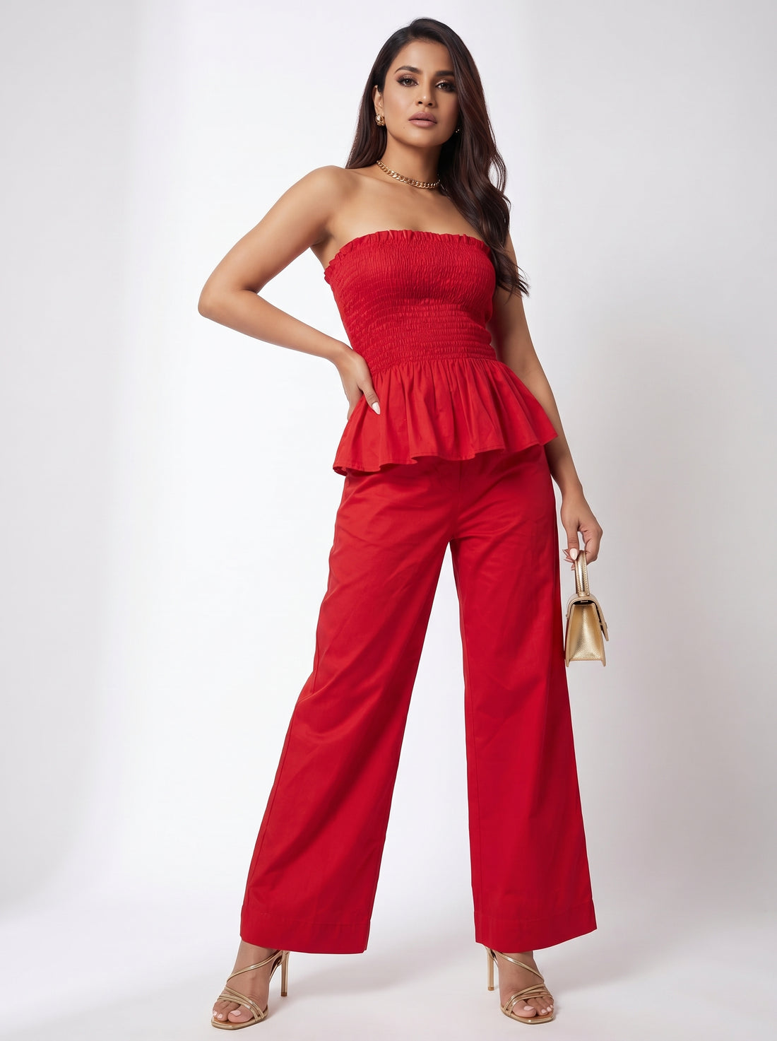 Flared Pants - Red