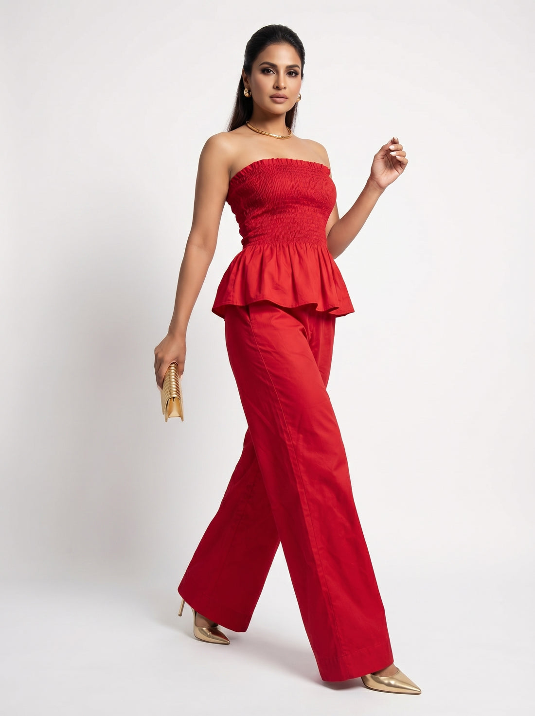 Flared Pants - Red