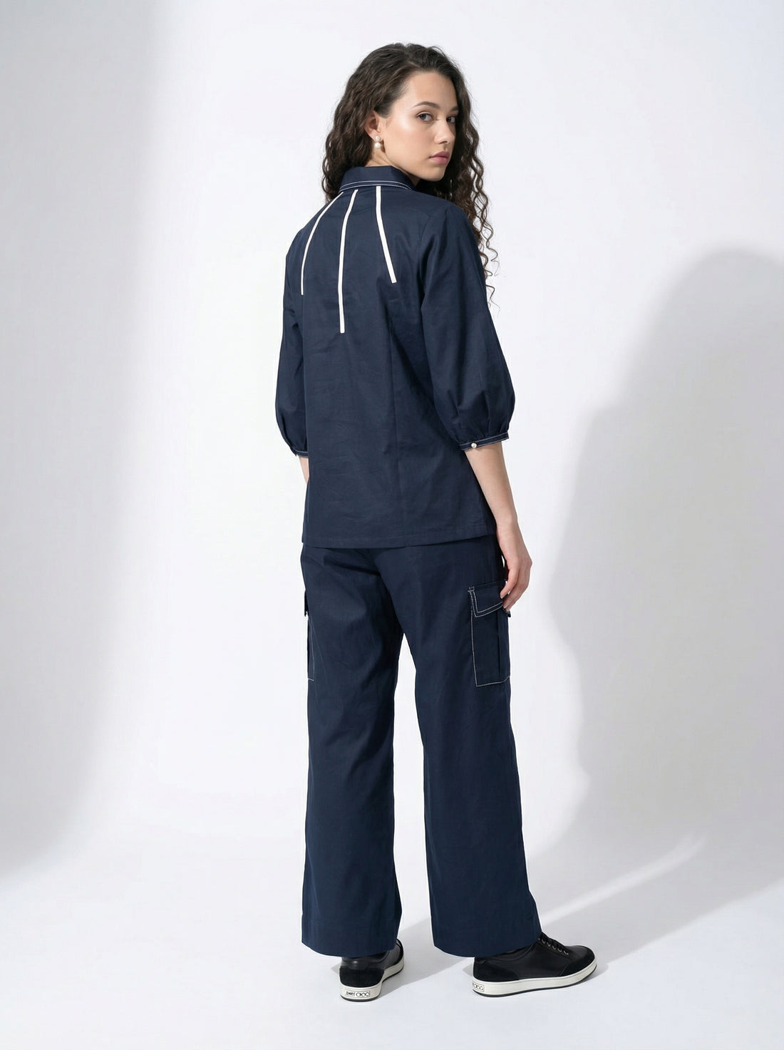 Sporty Pipen Top - Navy Blue
