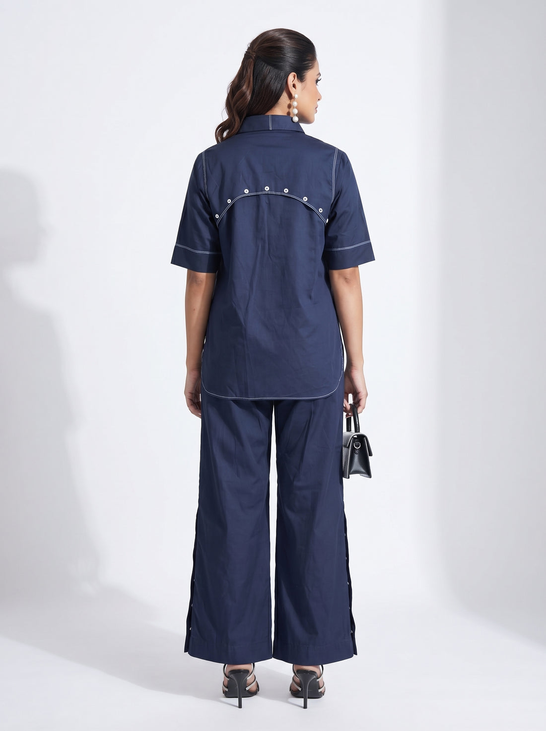 Buttoned Shirt - Navy Blue
